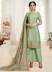 Mint Green Palazzo Suit