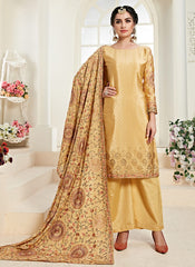 Yellow Golden Palazzo Suit