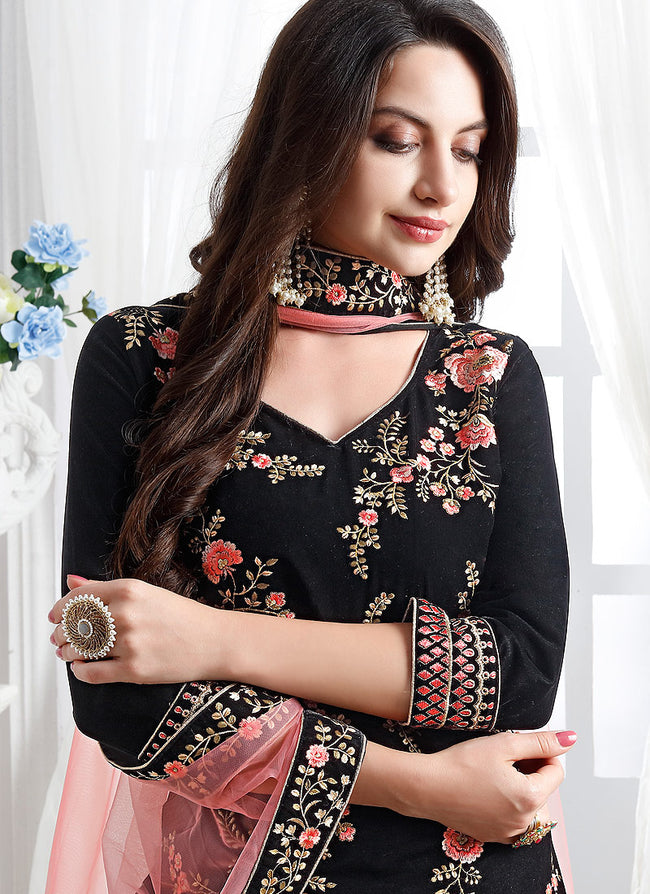 Embroidered Designer Pant Suit