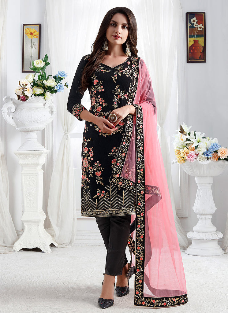 Embroidered Designer Pant Suit
