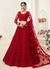 Indian Clothes - Red Pearl Embroidered Wedding Lehenga Choli