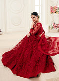 Red Pearl Embroidered Wedding Lehenga Choli, Salwar kameez