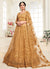 IndianClothes - Mustard Yellow Pearl Embroidered Wedding Lehenga Choli