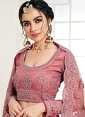 Blush Pink Pearl Embroidered Wedding Lehenga Choli, Salwar Kameez