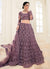 Indian Clothes - Purple Pearl Embroidered Wedding Lehenga Choli