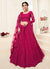 Indian Clothes - Bridal Pink Pearl Embroidered Wedding Lehenga Choli
