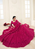 Bridal Pink Pearl Embroidered Wedding Lehenga Choli