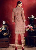 Light Pink Embroidered Pakistani Pants Suit, Salwar Kameez