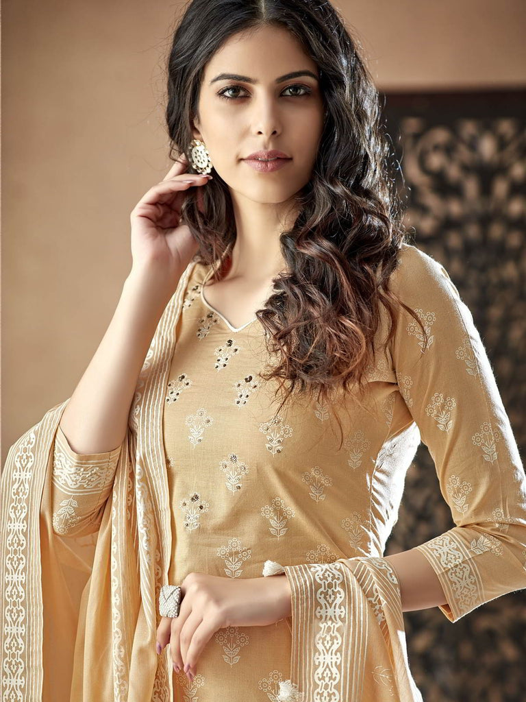 Orange Casual Pakistani Pant Suit