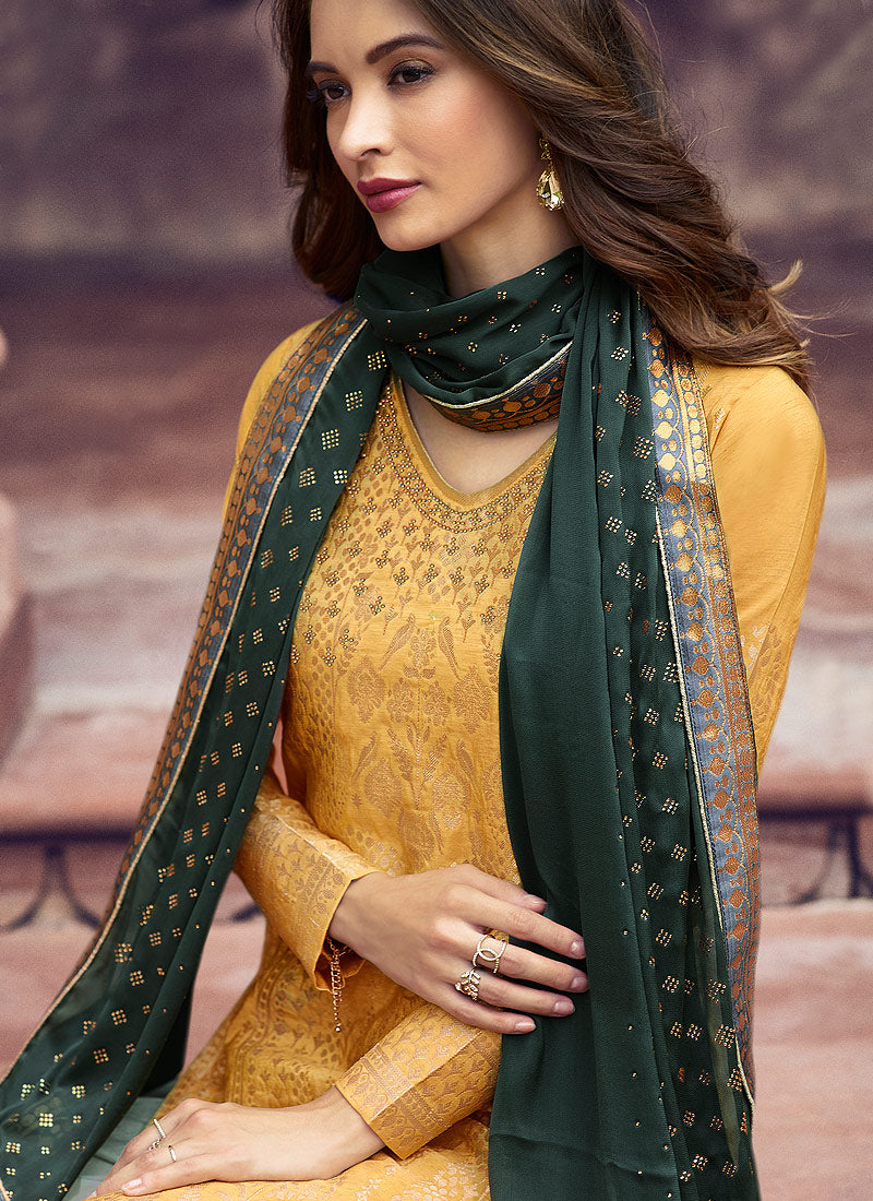 Silk Palazzos Pant Suit