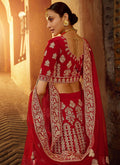 Indian Suits - Bridal Red And Golden Embroidered Wedding Lehenga Choli