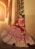 Indian Lehanga - Bridal Red And Golden Lehenga Choli In usa