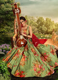 Indian Lehangas - Green And Red Lehenga Choli In usa uk canada