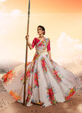 Indian Lehangas - White And Pink Lehenga Choli In usa uk canada