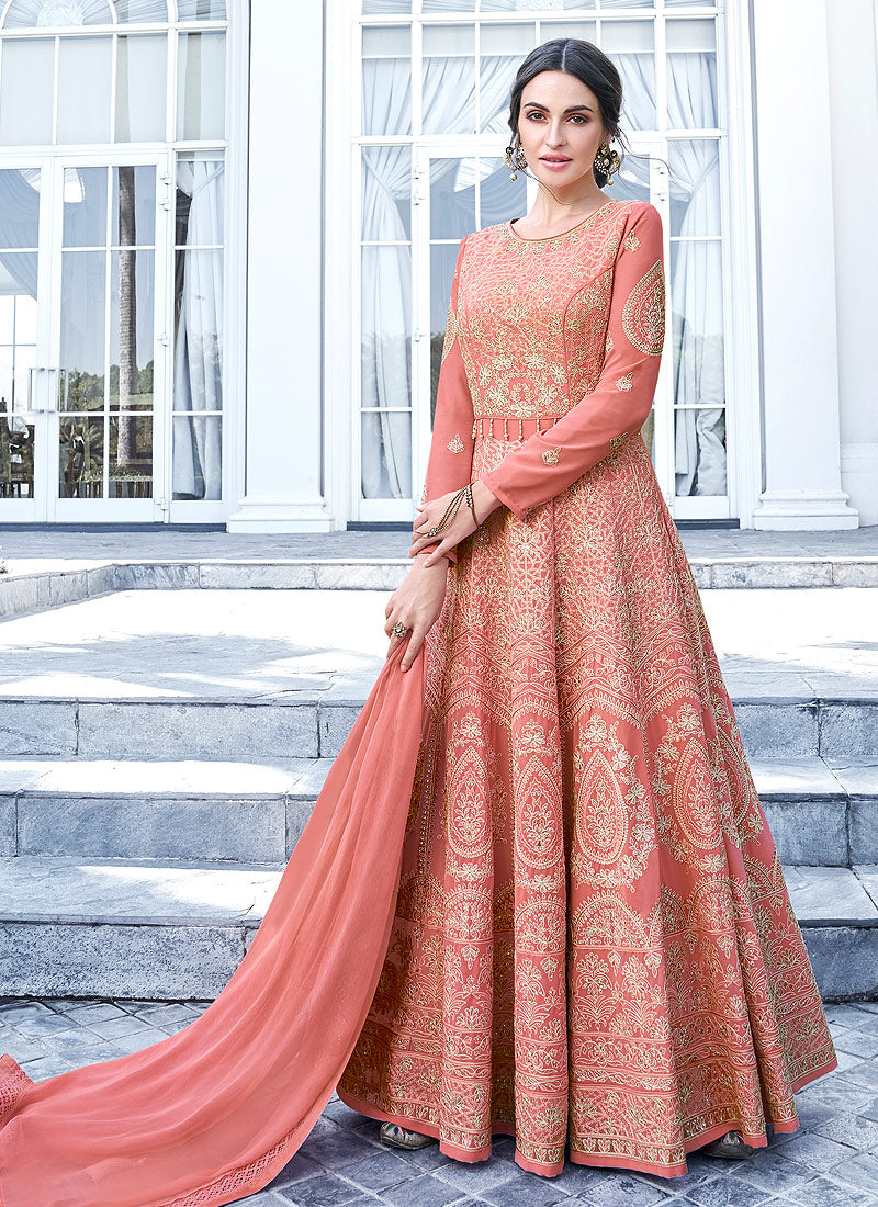 Embroidered Anarkali Suit