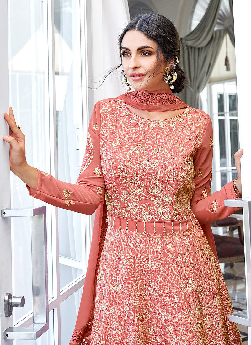 Embroidered Anarkali Suit