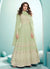 Light Green Lucknowi Embroidered Anarkali Suit