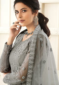 Grey Anarkali Suit In usa