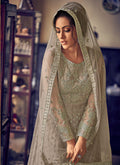 Golden Beige Anarkali Suit