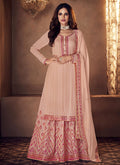 Peach Badla Designer Lehenga Suit In canada