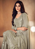 Dusty Beige Badla Lehenga Suit In usa