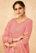Pink Golden Palazzo Suit In usa uk canada