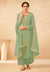 Green Golden Embroidered Palazzo Suit