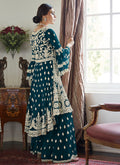 Turquoise Multi Designer Sharara Suit In uk