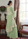 Light Green Designer Sharara Suit In usa