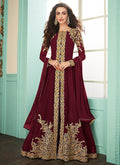 Maroon Anarkali Suit