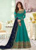 Blue Designer Anarkali Suit