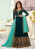 Turquoise Designer Anarkali Suit