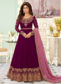 Maroon Designer Anarkali Suit