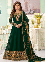 Green Designer Anarkali Suit
