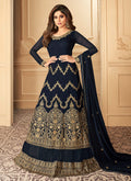 Navy Blue Anarkali Lehenga