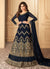 Navy Blue Anarkali Lehenga