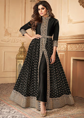 Black Golden Pants Suit