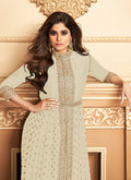 Cream Golden Slit Style Pants Suit In usa uk canada