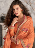 Indian Clothes - Orange Palazzo Style Pant Suit IN usa uk canada