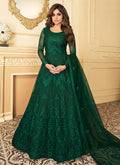 Dark Green Sequence Anarkali Suit