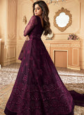 Indian Suits - Plum Purple Anarkali Suit In usa