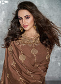 Brown Golden Palazzo Suit In usa
