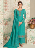 Aqua Blue Palazzo Suit