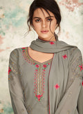 Indian Clothes - Light Grey Palazzo Suit In usa uk