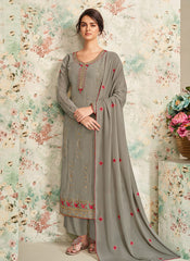 Light Grey Palazzo Suit