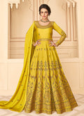 Yellow Multi Embroidered Anarkali Suit