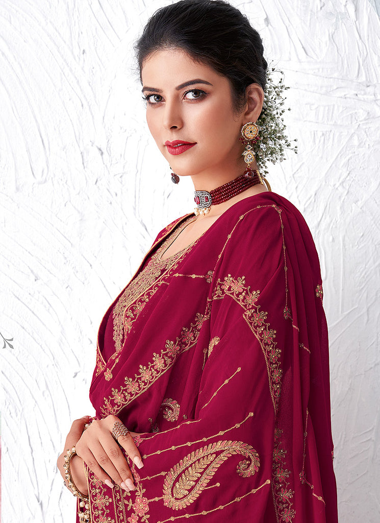 Royal Pink Palazzo Suit In usa uk canada
