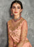 Peach Golden Anarkali Suit In usa