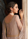 Mauve Golden Anarkali Suit In usa