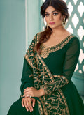 Green Flared Anarkali Suit In usa